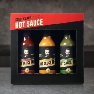 Chili Klaus Hot Sauce Presentask