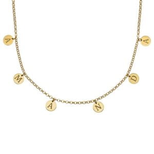 Choker Halsband med Bokstäver i Guldplätering