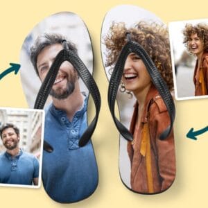 Personliga Flip-flops med Foton
