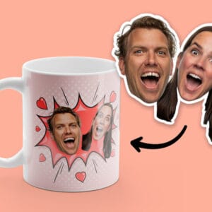 Personlig Mugg med Foto - Cartoon Love