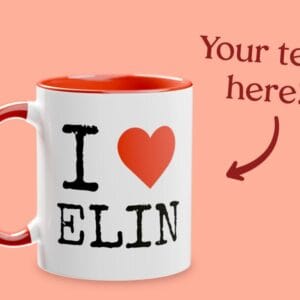 Personlig Mugg med Text - I Love