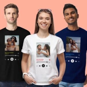 Personlig T-shirt med Foto & Låt