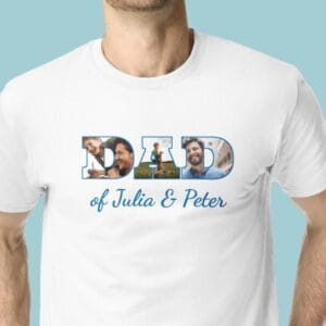 Personlig T-shirt med Foto & Text - Dad